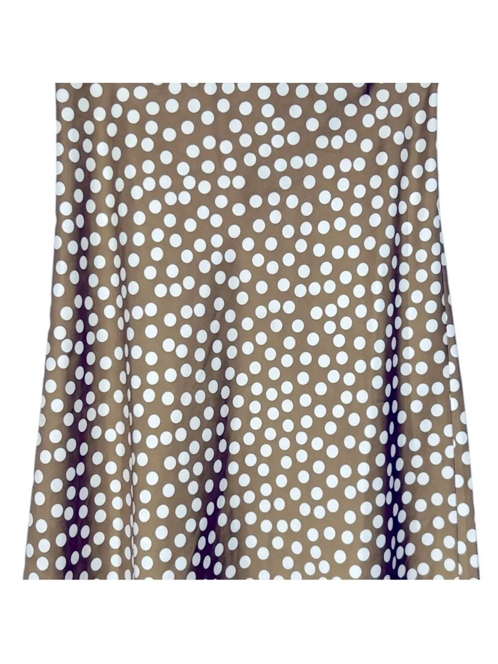 J. Crew Gwyneth Slip Skirt in Polka Dot Brown Ivory Size XS Extra Small